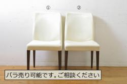 和製ヴィンテージ　民芸家具　チーク材　どっしりとした重厚感のあるチェア2脚セット(ダイニングチェア、椅子、ビンテージ)(R-049258)