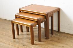 中古　RUDO　ナラ材　滑らかな木肌が魅力の折り畳みちゃぶ台(座卓、ローテーブル)(R-051637)