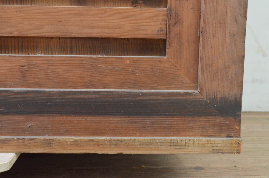 和製アンティーク　古い木味の収納箪笥サイドボード(夜具箪笥、布団箪笥、水屋箪笥、サイドキャビネット、収納棚、テレビ台)(R-069456)