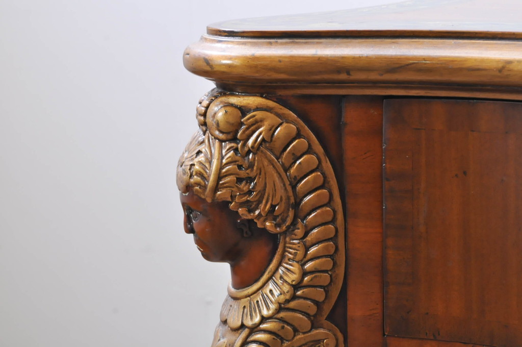 中古　MAITLAND SMITH(メートランドスミス)　優美な装飾と艶のある木肌が美しいチェスト(コモード、サイドボード、サイドチェスト、引き出し、店舗什器)(定価約120万円)(R-069268)