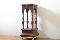 アンティーク家具　和製アンティーク　骨太で重厚な古い木製の作業台(カウンターテーブル)(3)