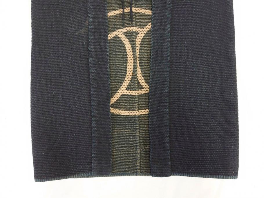 明治期　刺し子　半纏&頭巾セット(刺子、古布、消防、火消、帽子)(R-070477)