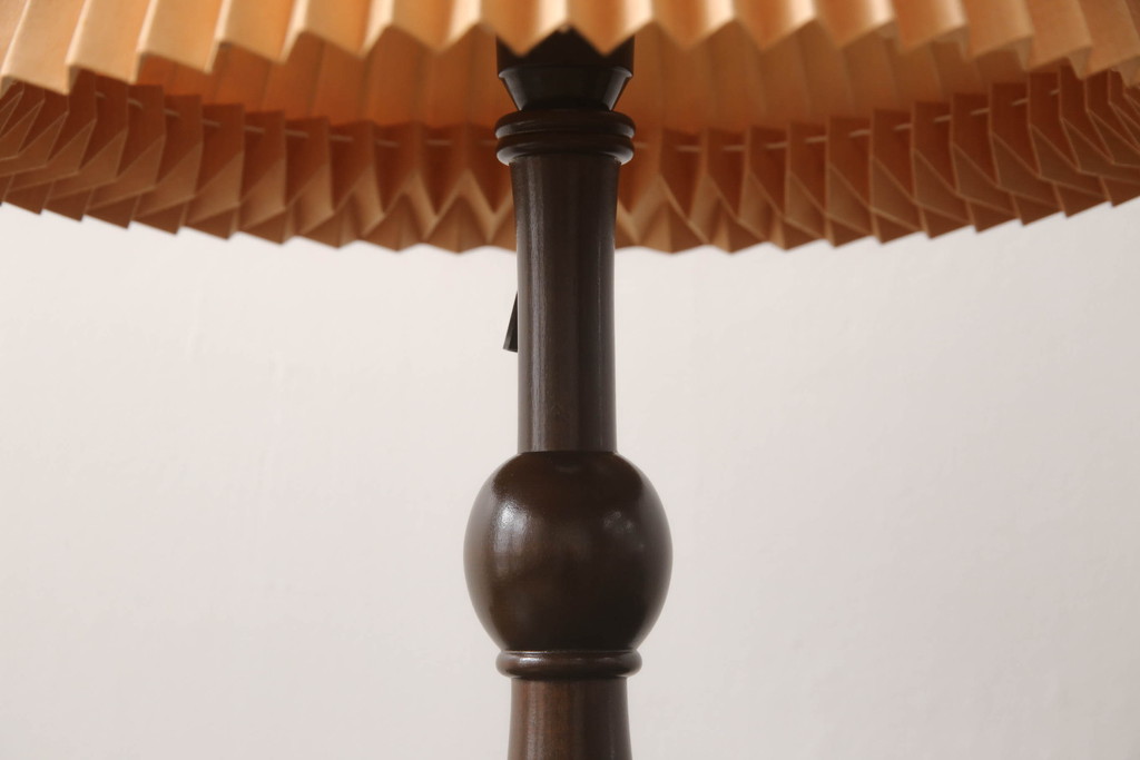ビンテージ照明　松本民芸家具　和紙傘が情緒溢れるA型スタンド(シェード、テーブルスタンド、卓上照明、テーブルライト、ヴィンテージ)(R-069900)
