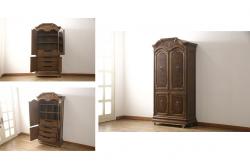 イギリスアンティーク　オーク材　クラシカルな雰囲気を高めるサイドボード(収納棚、戸棚、飾り棚、サイドキャビネット)(R-064030)