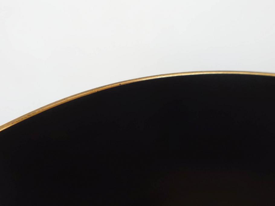 輪島塗り　木製漆器　蒔絵　松の実　約13cm　4.1寸　繊細な沈金の意匠が美しい吸物椀12客(お椀、和食器、黒漆、四寸一分)(R-070630)