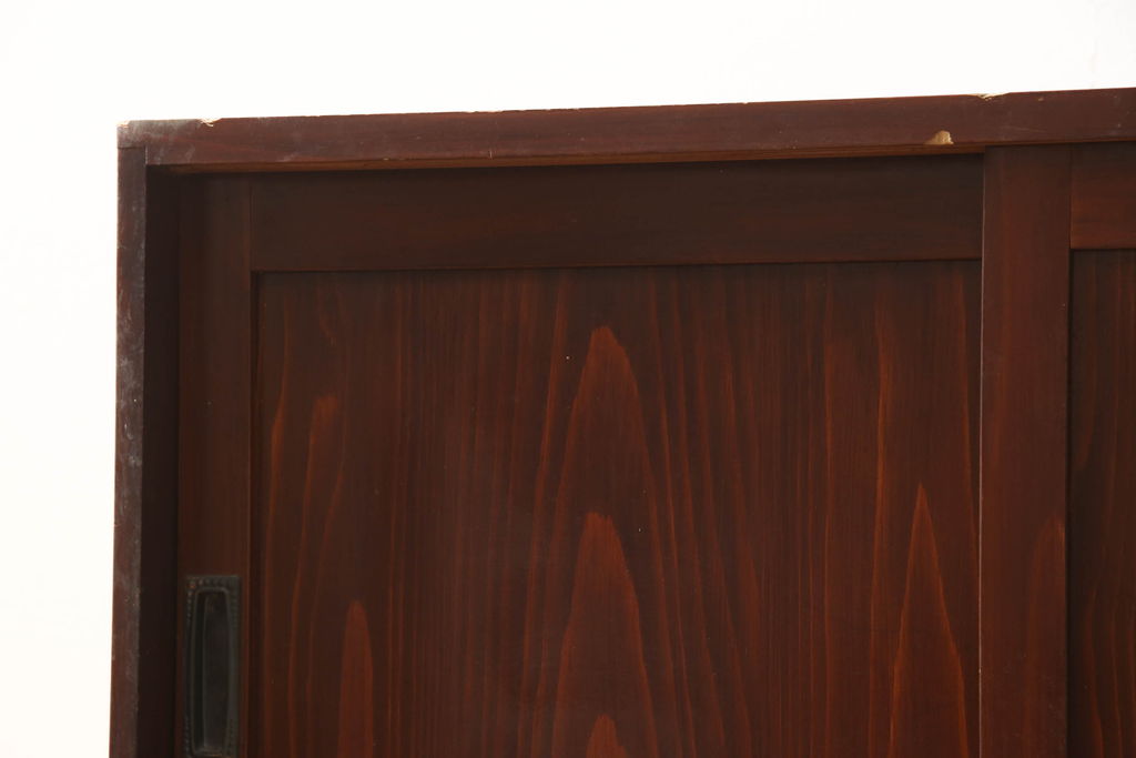 和製アンティーク　漆塗りが上品な雰囲気を醸し出す収納棚(戸棚、キャビネット、下駄箱)(R-062922)