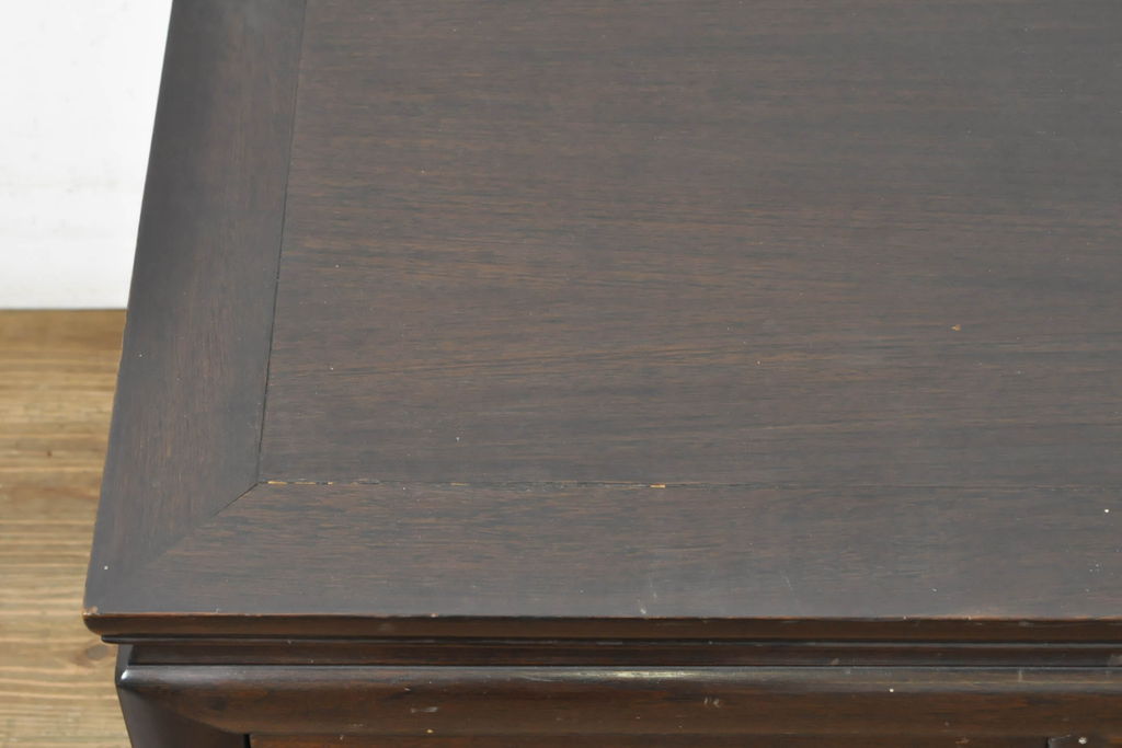 アジアンビンテージ　オリエンタルモダンな雰囲気を醸し出すローテーブル(ヴィンテージ、テレビ台、ローボード、文机、両袖机)(R-062983)