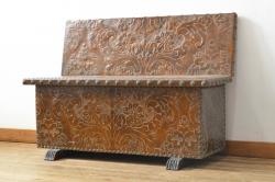 中古　極美品　フラテリ・オリッジ(FRATELLI ORIGGI)(旧マリオ・コルチャゴ)　ロココ調のデザインが上品な3人掛けソファ(定価約120万円)(三人掛けソファ)(R-052678)