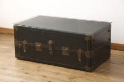 アンティーク　古いトランク(スーツケース、店舗什器、ディスプレイ、収納、MS&CO)(R-052038)