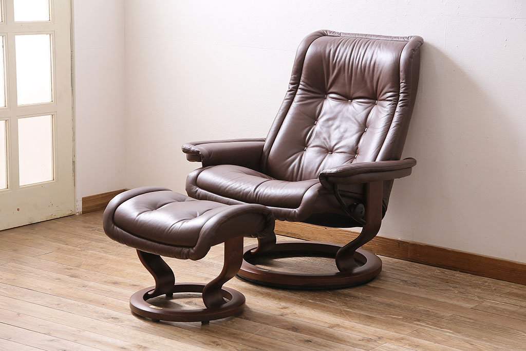 買取】エコーネス(EKORNES) 本革 ロイヤルシリーズ ストレスレスチェア