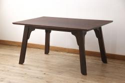 中古　DREXEL HERITAGE(ドレクセルヘリテイジ)　Triune(トライユン)　品のある佇まいが魅力のダイニングテーブル(エクステンションテーブル、ラウンドテーブル、食卓、4人掛け、6人掛け、8人掛け)(S-075299)