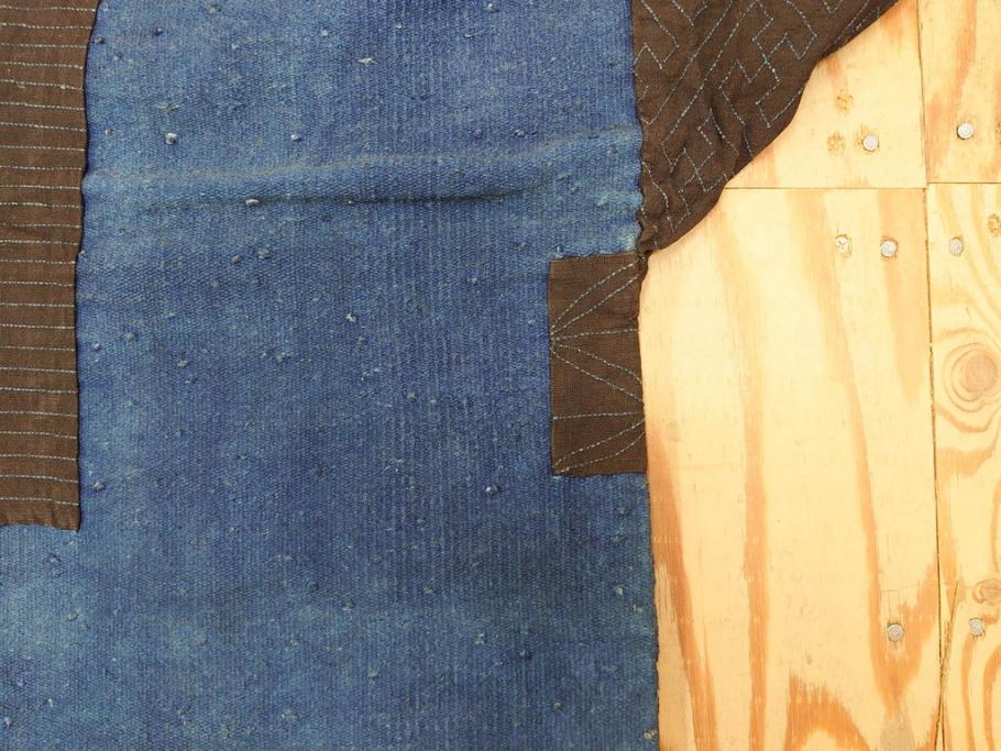 時代物　刺子　野良着(半纏、刺し子、鉄砲袖、古布、藍染、ジャパンビンテージ、ヴィンテージ、古着物)(R-070779)