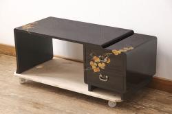 ヴィンテージ家具　レトロ　大きめサイズの両袖デスク(机、在宅ワーク、在宅用作業台、ビンテージ)(R-037155)