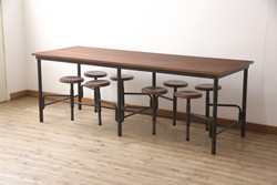 和製アンティーク　ナラ材　どんな空間にも取り入れやすいシンプルなデザインのローテーブル(センターテーブル、リビングテーブル、座卓)(R-070008)