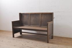 イギリスアンティーク　細身のデザインがエレガントで美しい2人掛けソファ(セティ、ベンチ、長椅子、二人掛けソファ)(R-054517)
