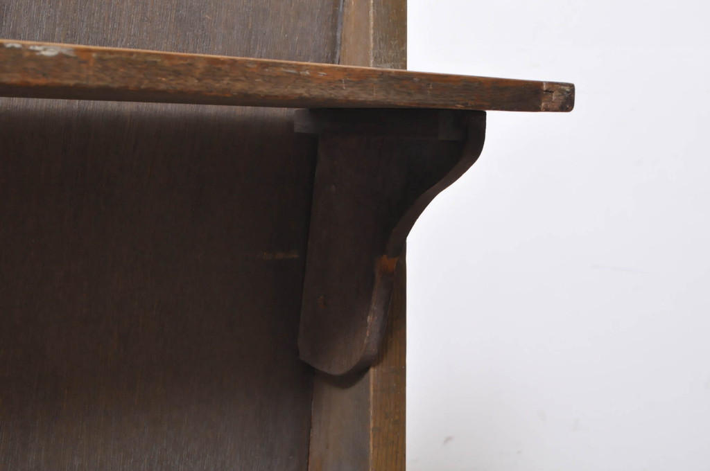和製アンティーク　使い込まれた風合いが味わい深いチャーチベンチ(長椅子、木製ベンチ、ベンチ)(R-068600)