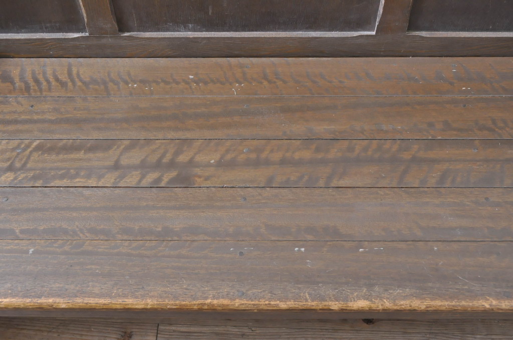 和製アンティーク　使い込まれた風合いが味わい深いチャーチベンチ(長椅子、木製ベンチ、ベンチ)(R-068601)