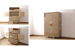 北欧ヴィンテージ　デンマーク家具　チーク材　空間に取り入れやすい小ぶりなサイズのサイドチェスト(サイドボード、引き出し)(R-050962)