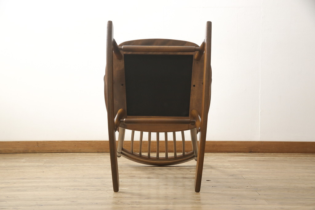 ビンテージ家具　レア!　TOYO FURNITURE(トーヨーファニチャー)製　ブナ材製のナチュラルなロッキングチェア(アームチェア、揺り椅子、イス、ヴィンテージ)(R-058885)
