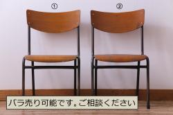 和製ビンテージ　カリモク家具(karimoku)　domani(ドマーニ)　Louis(ルイ)XVシリーズ　エレガントな雰囲気が魅力的なダイニングチェア2脚セット(椅子、イス、ヴィンテージ)(定価2脚で約34万円)(R-066672)