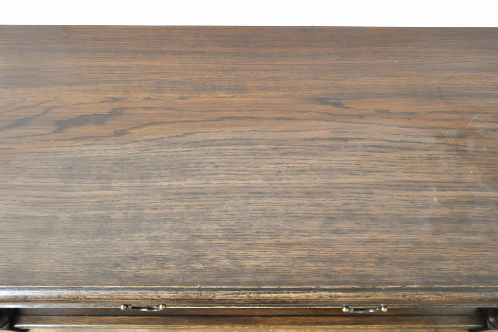 中古　美品　オランダ家具　CHARM CLASSIC(チャームクラシック)　オーク材　美しい杢目とクラシカルな佇まいが魅力のコンソールテーブル(サイドテーブル)(定価約50万円)(R-063112)