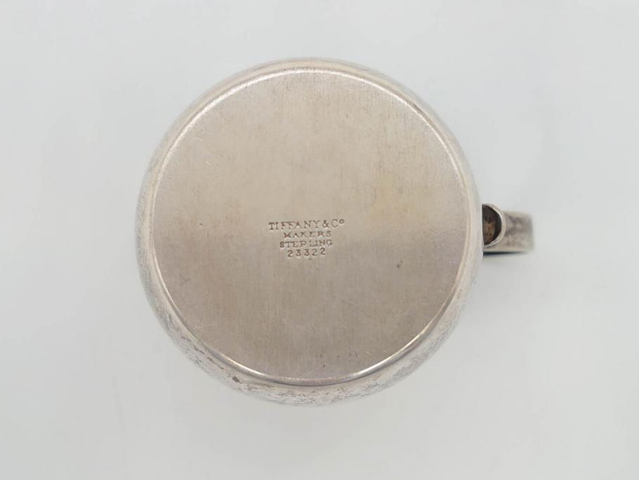 1900年代　TIFFANY&Co. MAKERS　(ティファニー メイカーズ)　総重量約139.95g　STERLING SILVER(スターリングシルバー)　SV925　ミルクポット(シルバーウェア、銀、アンティーク、ビンテージ、ヴィンテージ、クリーマー、ミルクジャー、ピッチャー、洋食器)(R-070972)
