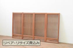アンティーク建具　ナラ材　クラシカルなお部屋にも合う昭和初期の木製ドア(ガラス扉、建具)(R-043762)