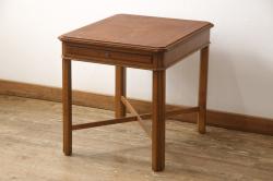 中古　美品　屋久杉　天板一枚板　無垢材　優しい木の温もり溢れるローテーブル(サイドテーブル、文机、座机)(R-066054)