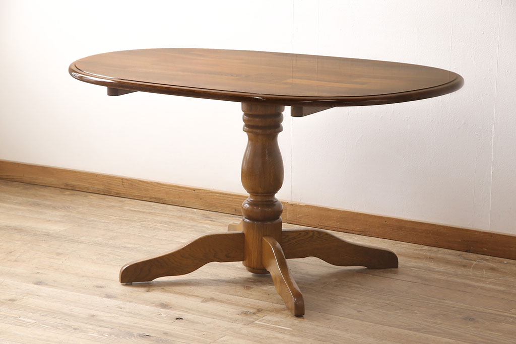 柏木工 ダイニングテーブル 丸テーブル アンティーク家具 - テーブル