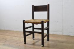 アンティーク家具　フランスアンティーク　ウォールナット材　象嵌入りの上品なチェア(椅子)(R-043605)