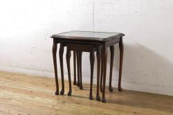 中古　イタリア　スタイリッシュでモダンなデザインが格好良いサイドテーブル(コンソールテーブル、コーヒーテーブル、カフェテーブル)(R-071374)
