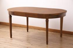 和製ヴィンテージ　maruni(マルニ木工) レア品!優美な佇まいが魅力的なエクステンションテーブル(ダイニングテーブル、ビンテージ)(R-047861)