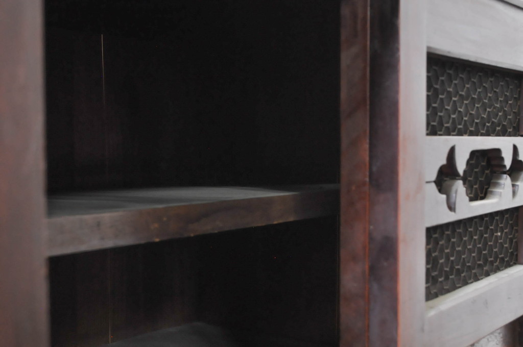 アンティーク家具　和製アンティーク　六尺水屋箪笥サイドボード(テレビ台、重ね箪笥、時代箪笥、和タンス)(R-036631)