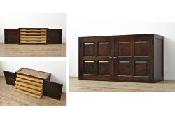 アンティーク家具　和製アンティーク　古い木製のシックな小引き出し