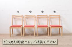 アンティーク家具　イギリスアンティーク　ストリップド(剥離)　オーク材　素朴な木味のダイニングチェア(椅子)(R-046278)