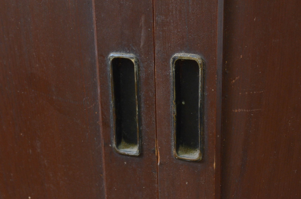 アンティーク建具　古民家スタイルにおすすめの漆塗り舞良戸4枚セット(板戸、引き戸)(R-068713)