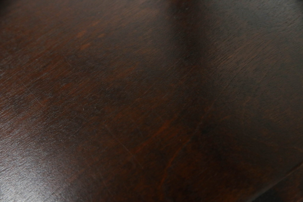 和製ビンテージ　北海道民芸家具　希少な廃盤品!!　シックな雰囲気が素敵なサイドテーブル(花台、ナイトテーブル、カフェテーブル、コーヒーテーブル、ヴィンテージ)(R-069064)