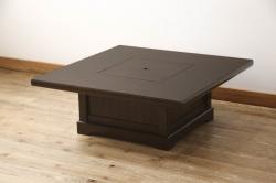ヴィンテージ　G-PLAN(ジープラン)　北欧家具　脚のデザインがおしゃれ!空間のアクセントになるガラストップラウンドテーブル(センターテーブル、コーヒーテーブル、サイドテーブル、ビンテージ)(R-051257)
