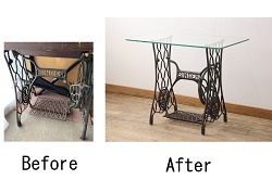 ビンテージ家具　北欧デザイン　チーク材　シンプルなデザインでお部屋に馴染みやすいダイニングテーブル(ヴィンテージ)(R-058605)