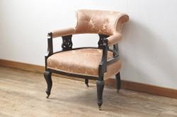イギリスアンティーク　細い脚がエレガントさを演出するバーチ材製のベンチ(イス、椅子)(R-047708)