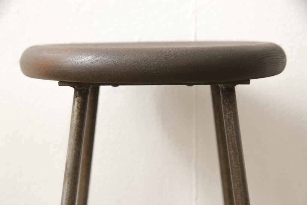 ラフジュ工房オリジナル　シンプルで馴染みやすいスツール(椅子、イス、板座チェア)(R-059693)