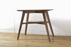 アンティーク家具　アンティーク 天板一枚板の小ぶりな鉄脚テーブル(2)(作業台、デスク、在宅ワーク、在宅用)
