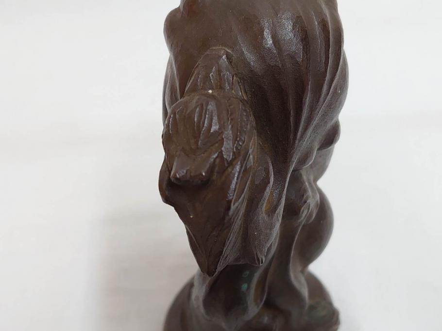 仏師　彫刻家　大内青圃　龍女献珠像　なめらかなフォルムと柔らかい表情が印象的なブロンズ像(置物、オブジェ、共箱付き)(R-073024)