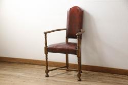 中古　デンマーク高級輸入家具　ローズウッド　高めの背もたれが印象的なチェア4脚セット(椅子、ダイニングチェア、北欧)(定価　4脚約60万円、北欧)(R-052364)