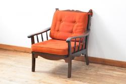 イギリスビンテージ　ERCOL(アーコール)　贅沢な一人の時間におすすめの1人掛けソファ(ヴィンテージ、一人掛け、チェア、椅子、アームチェア、英国、北欧)(R-063035)