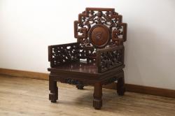 ペイント家具　棚付き　インテリアの差し色にもおすすめの木製チェア(キッズチェア・椅子)