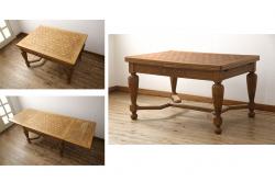 桂材一枚板　リメイク　味わいある古材を使用したアイアンサイドテーブル(作業台、飾り台、カフェテーブル)(2)