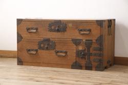 ラフジュ工房オリジナル　古い建具を利用したリメイク戸棚(収納棚、サイドボード)(3)