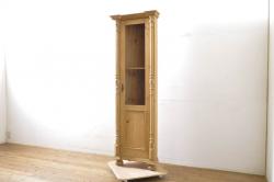 アンティーク家具　フランスアンティーク　マホガニー材　芸術作品のような彫刻が見事な飾り棚(食器棚、カップボード、収納棚)(R-041633)