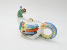 ドイツ　マイセン　Meissen　鳳凰　300周年記念　2010年　世界限定100個　証明書付き　華やかな色彩と優美な姿が目を惹くポット(鳥、鶏、トリ、金彩、Rooster Pot、洋食器)(R-073184)